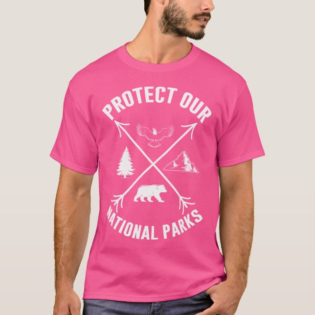 Protect Our National Parks Resist Outdoor Camping T Shirt (Framsida)