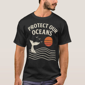 Protect Our Oceans Whale Tail Eco Friendly Conserv T Shirt
