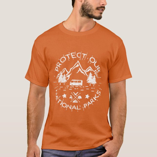 Protect Our US 59 National Parks Preserve Camping  T Shirt (Framsida)