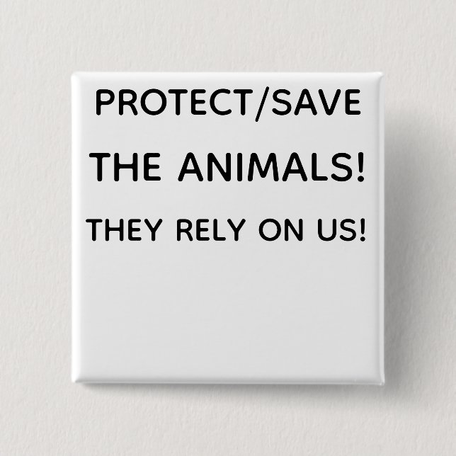 PROTECT THE ANIMALS! KNAPP (Framsida)