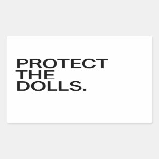Protect The Dolls Rektangulärt Klistermärke