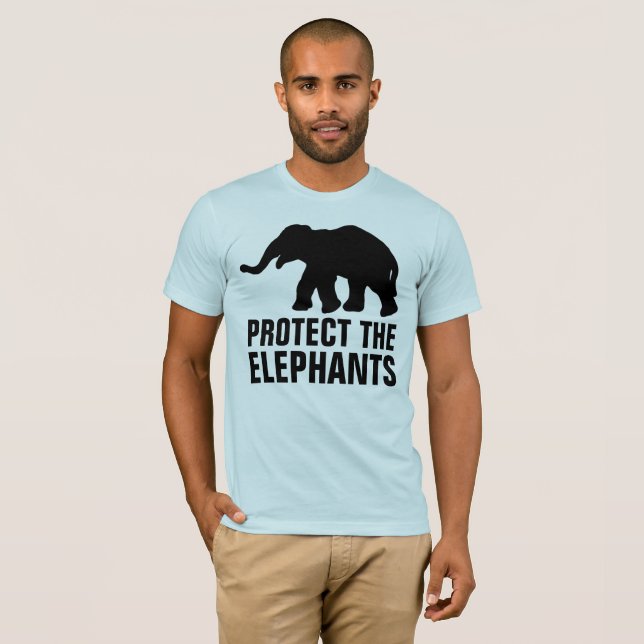 PROTECT THE ELEPHANTS T-SHIRTS (Hel framsida)