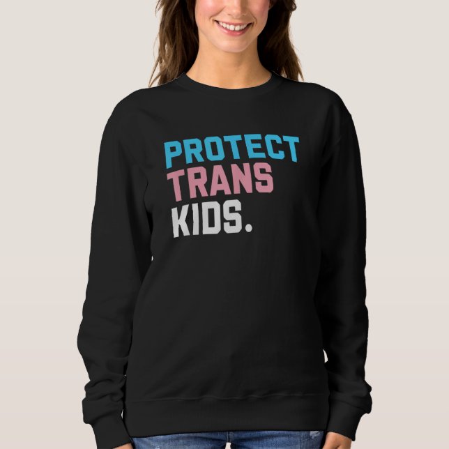 Protect Trans Kids  LGBT Support LGBT Pride T Shirt (Framsida)