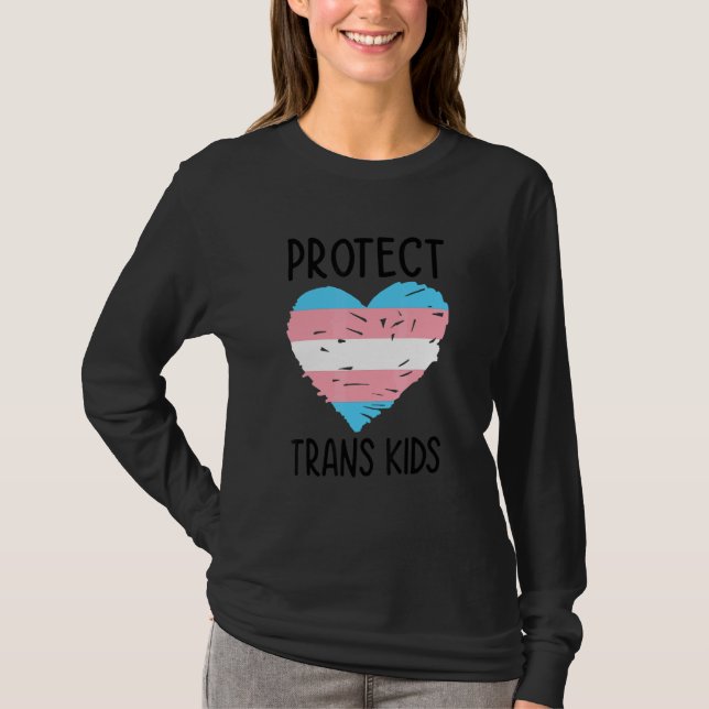 Protect Trans Kids Lgbtq Rainbow Pride Diversity Q T Shirt (Framsida)