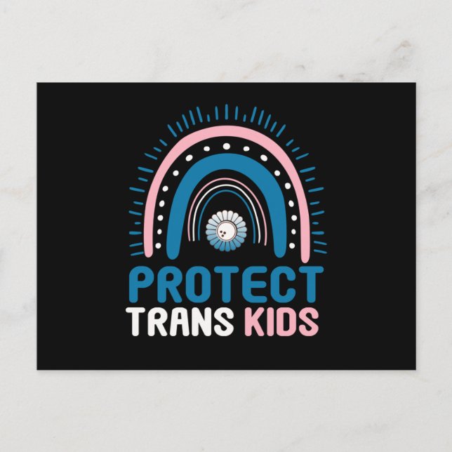 Protect Trans Kids Transgender Flag LGBTI Vykort (Framsida)