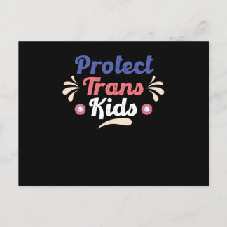 Protect Trans Kids Transgender Flag LGBTI Vykort