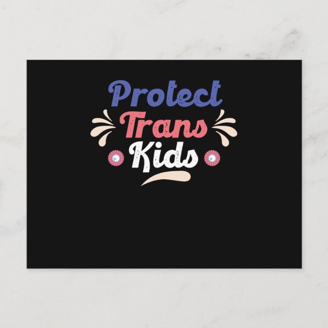 Protect Trans Kids Transgender Flag LGBTI Vykort (Framsida)
