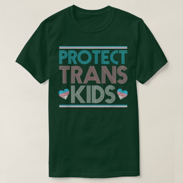 Protect Trans Kids Transgender Flag T-Shirt (Design framsida)