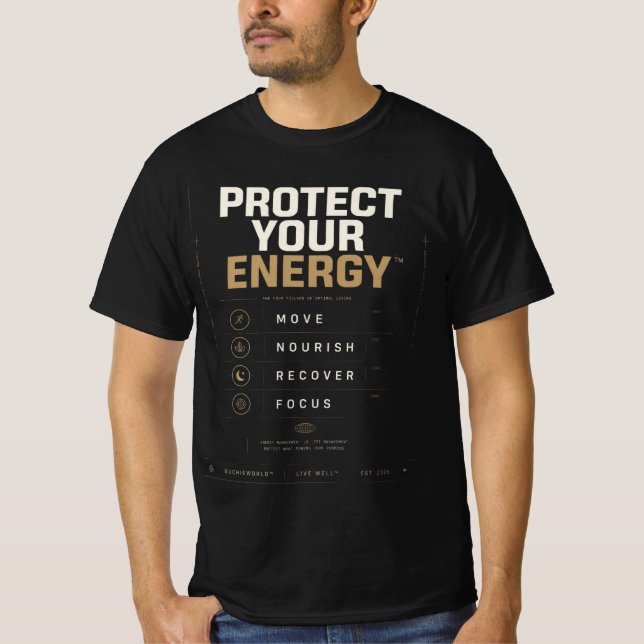 Protect Your Energy™ | Premium Wellness & Intentio T Shirt (Framsida)