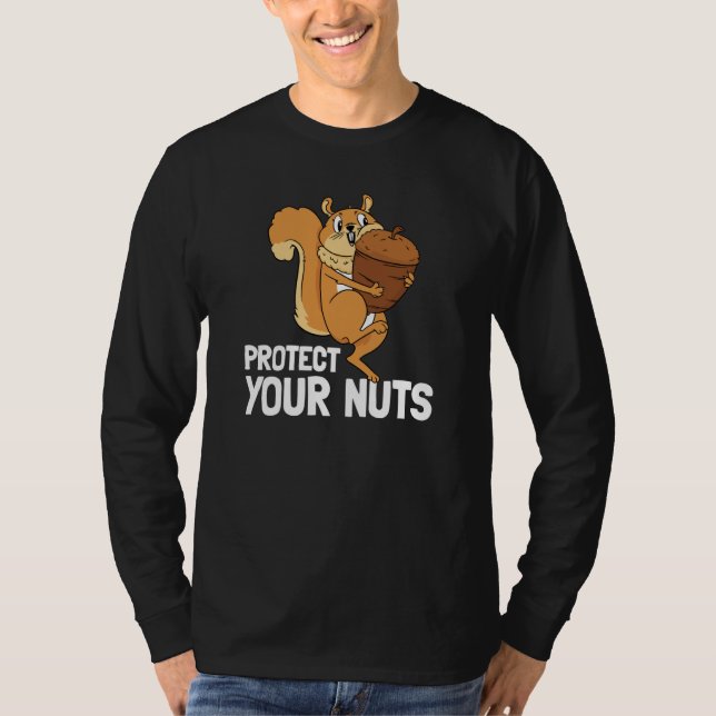 Protect Your Nuts Deez Nuts Men's Squirrel Deez Nu T Shirt (Framsida)