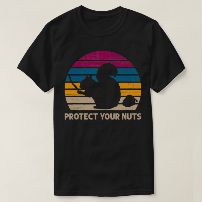 Protect Your Nuts Squirrel  T Shirt (Design framsida)