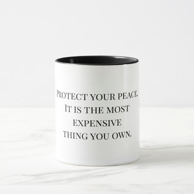 Protect Your Peace - Inspirational Quote Mugg (Center)