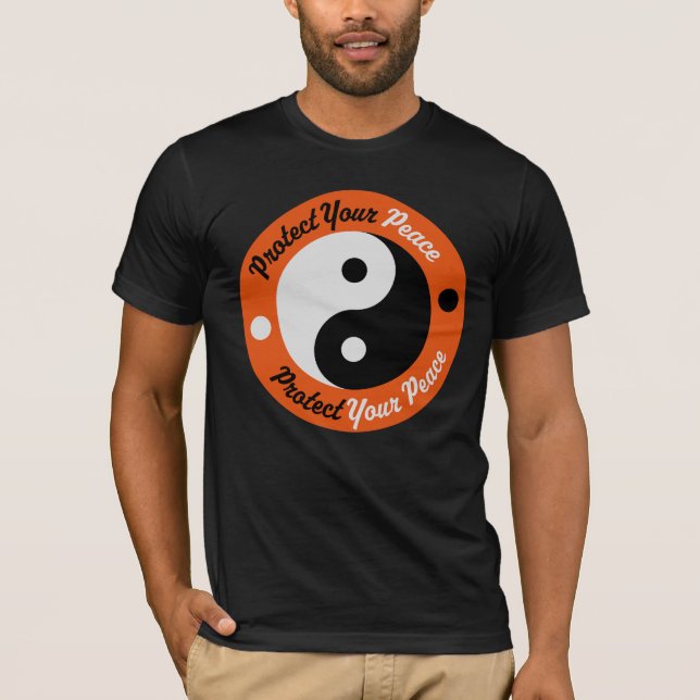 Protect Your Peace Mental Health Wellness Mindful T Shirt (Framsida)