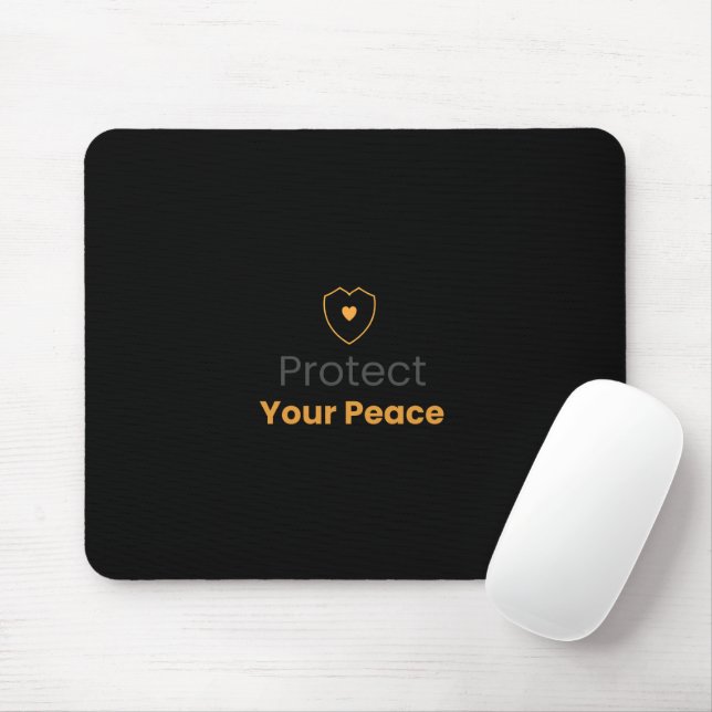 Protect Your Peace – Minimal Motivational Mouse Pa Musmatta (Med mus)