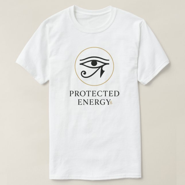 Protected Energy – Minimal Eye of Horus Symbol | T Shirt (Design framsida)