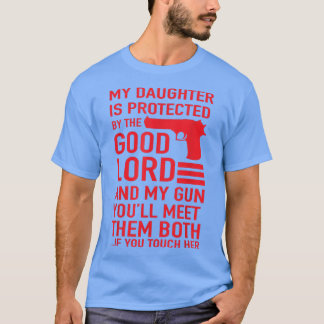 PROTECTIVE DADDY Funny Dad of Girl Tee