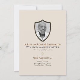 Protective Shield Inspired 6 Photo Memorial Inbjudningar