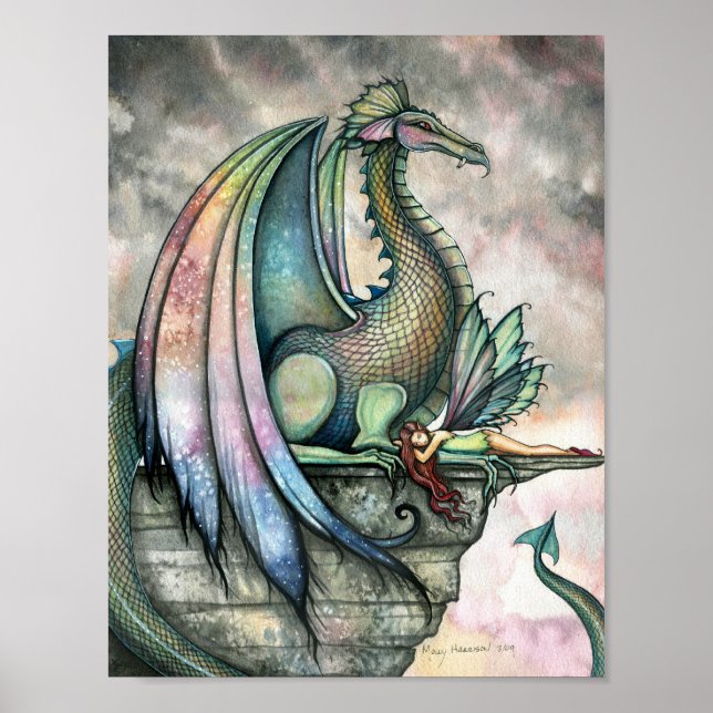 Protector Fairy Dragon Poster av Molly Harrison (Framsidan)
