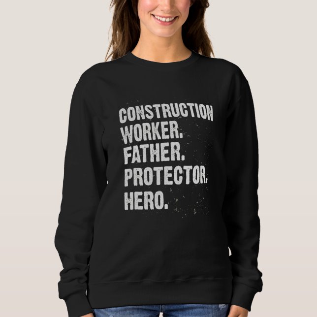 Protector Hero Construction Worker Pappa Foreman P T Shirt (Framsida)