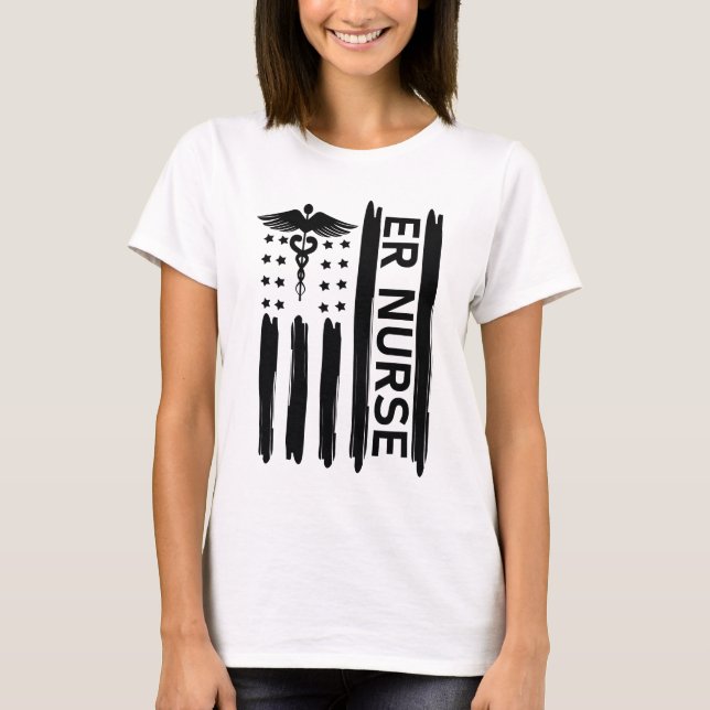 Protector Warrior Hero Nurse T Shirt (Framsida)