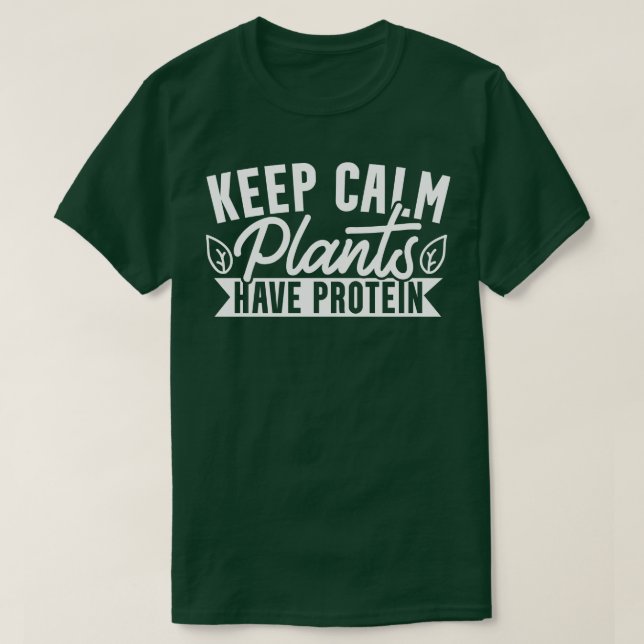Protein för Vegan Vegetarian Plants T Shirt (Design framsida)