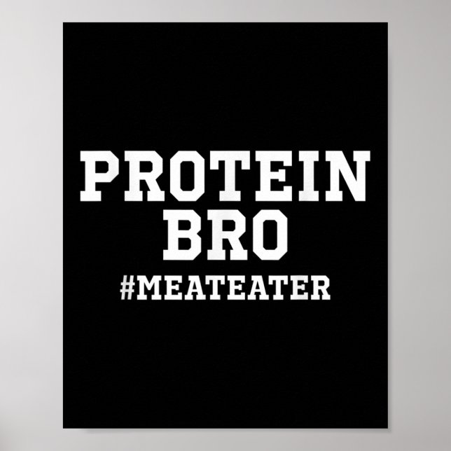 Protein-funny vikt Lyftande Kött Eater Barbecue A Poster (Framsidan)
