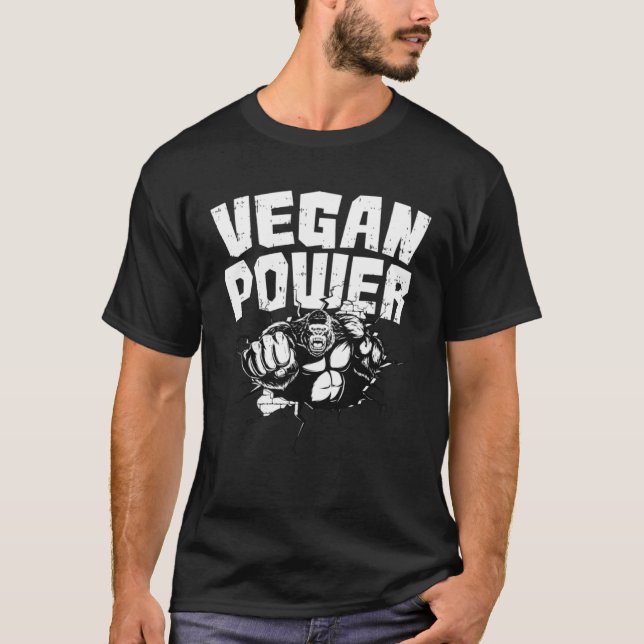 Protein green Veganism raw Animal Love Food Vegeta T Shirt (Framsida)