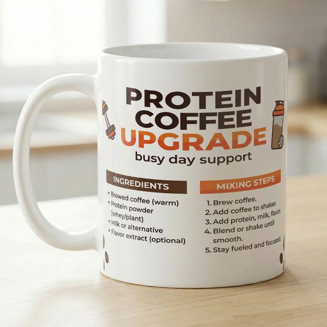 Protein Kafferecept Snabb Morgonguide Kaffemugg (Skapare uppladdad)