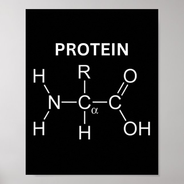 Protein-molekyl - grammofoner och kemiskt obodybui poster (Framsidan)