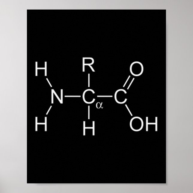 Protein-molekyl - grammofoner och kemiskt obodybui poster (Framsidan)
