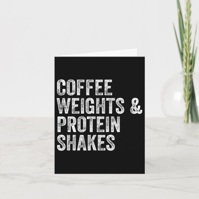 Protein Shakes Gym Weightlifter Bod Kort (Framsida)