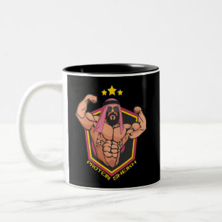 Protein Sheik Funny Protein Shaker BodyBuilder Två-Tonad Mugg
