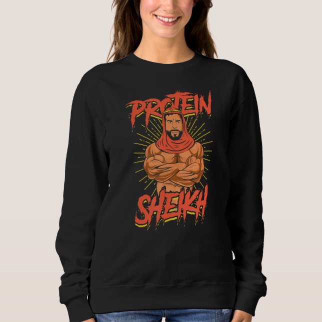 Protein Sheikh Anpassa muskler och Protein Workout T Shirt (Framsida)
