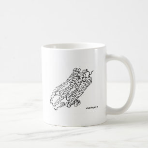 Protein strukturerar biochemistrymuggen kaffemugg