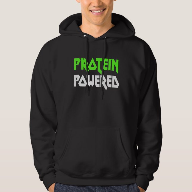 Proteindrivna Fitness Facts Workout Quote Manar G Hoodie (Framsida)