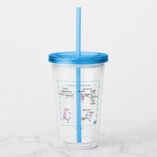 Proteinklasser Tumbler med lock + Straw Take Away Mugg