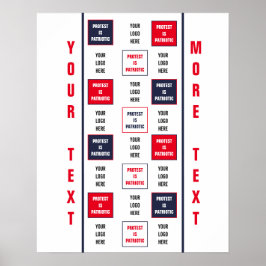 Protest är en patriotisk Logotyp-mall Poster