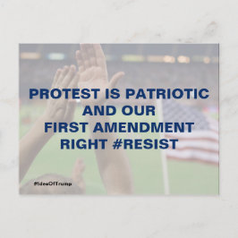 Protest är Patriotic First Amendment Resistance Vykort