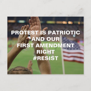 Protest är Patriotic First Amendment Resistance Vykort