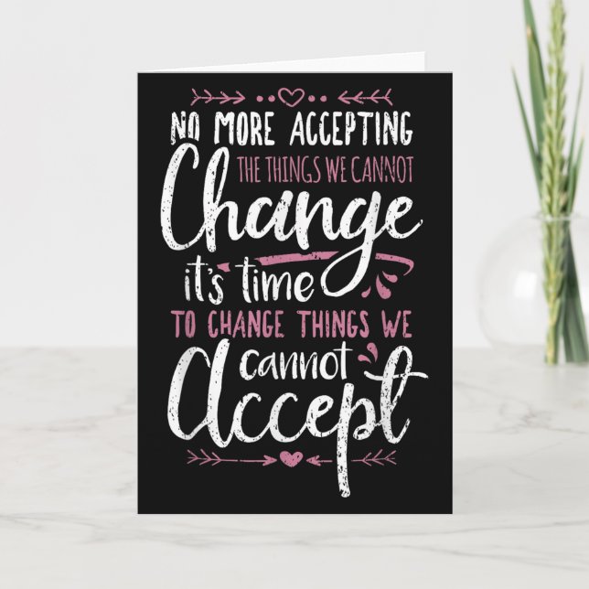 Protest Change What You Cannot Accept Black Histor Kort (Framsida)