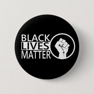 Protest för #blacklivesmatter för svartlivmateri knapp