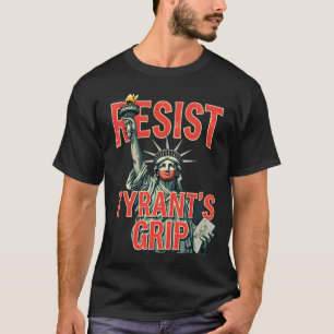 Protest för Frihetsgudinnan av stödraster från Res T Shirt