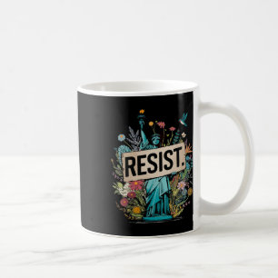 Protest för kvarstående Frihetsgudinnan av Blommig Kaffemugg