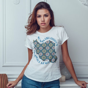 Protest för kvinnors livfrihet Blommor blå T Shirt