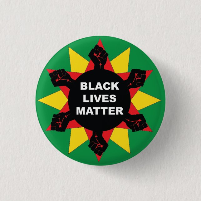 Protest Hex Sign Black Lives Matter Button Knapp (Framsida)