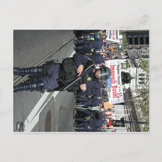 Protest i San Francisco Bukt Krig Vykort (Framsida)