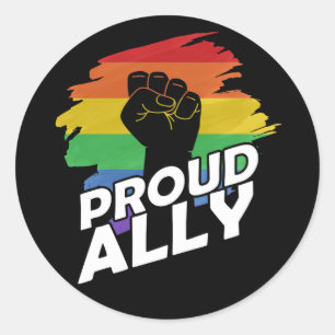 Protest mot Lesbisken av Protest mot Proud Ally Runt Klistermärke