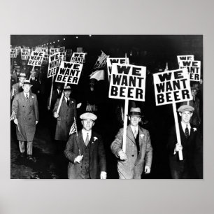 Protest mot Vintage 1950 Poster