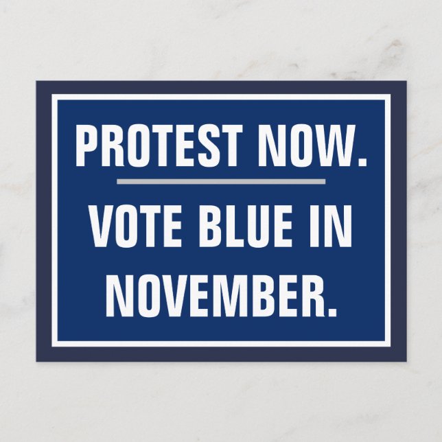 Protest Now Vote in November-valmall Vykort (Framsida)