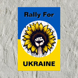 Protest Poster Support för nedladdning av Ukraina